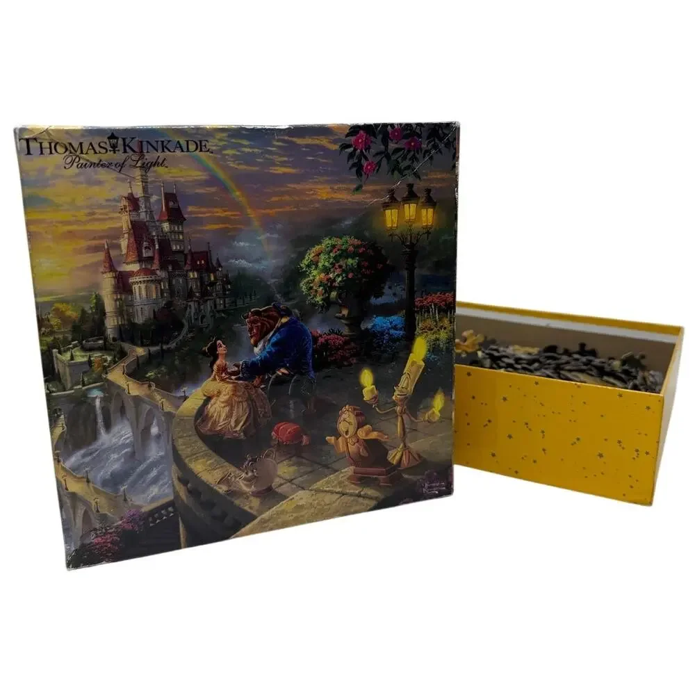 Thomas Kinkade Disney Beauty and the Beast Falling in Love 750 Pc Puzzle